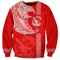 Hawaii Kalani High School Sweatshirt Tribal Kakau Pattern LT03 Unisex Red - Polynesian Pride