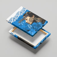 Custom New Zealand Womens Day Canvas Wall Art Traditional Maori Woman Polynesian Pattern Blue Color LT03 - Polynesian Pride