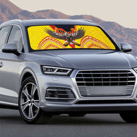 American Samoa Fautasi Race Auto Sun Shade Pago Pago-Aeto Samoan Tattoo and Eagle
