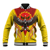 American Samoa Fautasi Race Baseball Jacket Pago Pago-Aeto Samoan Tattoo and Eagle LT03 Unisex Yellow - Polynesian Pride