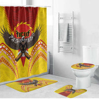 American Samoa Fautasi Race Bathroom Set Pago Pago-Aeto Samoan Tattoo and Eagle
