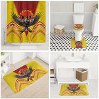 American Samoa Fautasi Race Bathroom Set Pago Pago-Aeto Samoan Tattoo and Eagle