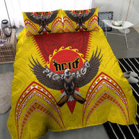 American Samoa Fautasi Race Bedding Set Pago Pago-Aeto Samoan Tattoo and Eagle