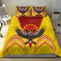 American Samoa Fautasi Race Bedding Set Pago Pago-Aeto Samoan Tattoo and Eagle