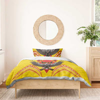 American Samoa Fautasi Race Bedding Set Pago Pago-Aeto Samoan Tattoo and Eagle