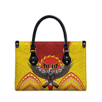 American Samoa Fautasi Race Leather Bag Pago Pago-Aeto Samoan Tattoo and Eagle
