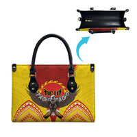 American Samoa Fautasi Race Leather Bag Pago Pago-Aeto Samoan Tattoo and Eagle