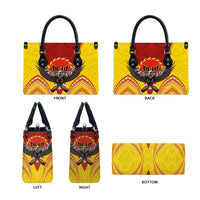 American Samoa Fautasi Race Leather Bag Pago Pago-Aeto Samoan Tattoo and Eagle