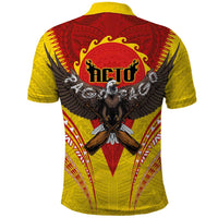 American Samoa Fautasi Race Polo Shirt Pago Pago-Aeto Samoan Tattoo and Eagle