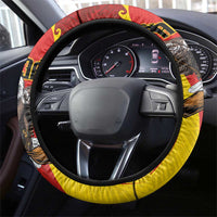 American Samoa Fautasi Race Steering Wheel Cover Pago Pago-Aeto Samoan Tattoo and Eagle