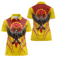 American Samoa Fautasi Race Women Polo Shirt Pago Pago-Aeto Samoan Tattoo and Eagle