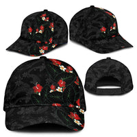 Hawaiian Taro Leaves-Hibiscus and Plumeria Classic Cap Floral Tribal Tattoo Motif