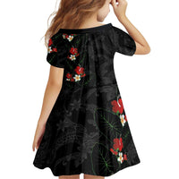 Hawaiian Taro Leaves-Hibiscus and Plumeria Family Matching Summer Maxi Dress and Hawaiian Shirt Floral Tribal Tattoo Motif LT03 - Polynesian Pride