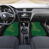 Hawaiian Taro Leaves-Hibiscus and Plumeria Car Mats Polynesian Art-Kakau Tattoo Green