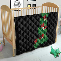 Hawaiian Taro Leaves-Hibiscus and Plumeria Quilt Polynesian Art-Kakau Tattoo Black