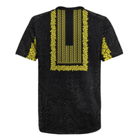Philippines Polynesian Jasmine Pattern Rugby Jersey With Barong Tagalog Black Style