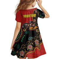 Personalised Papua New Guinea and Australia Together Family Matching Tank Maxi Dress and Hawaiian Shirt Bird-of-paradise and Kangaroo with Aboriginal Pattern