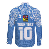 Custom Hela Wigmen Rugby Family Matching Off Shoulder Long Sleeve Dress and Hawaiian Shirt Papua New Guinea Polynesian Tattoo LT03 - Polynesian Pride