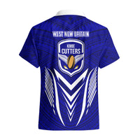 Kimbe Cutters Rugby Hawaiian Shirt Papua New Guinea Polynesian Tattoo Blue Version LT03 - Polynesian Pride