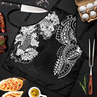 Japanese Irezumi and Hawaiian Polynesian Art Tattoo Apron Black Color - Polynesian Pride