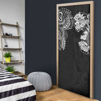 Japanese Irezumi and Hawaiian Polynesian Art Tattoo Door Cover Black Color - Polynesian Pride