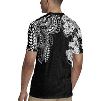 Japanese Irezumi and Hawaiian Polynesian Art Tattoo Rugby Jersey Black Color - Polynesian Pride
