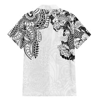 Japanese Irezumi and Hawaiian Polynesian Art Tattoo Family Matching Mermaid Dress and Hawaiian Shirt White Color - Polynesian Pride