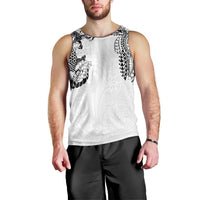 Japanese Irezumi and Hawaiian Polynesian Art Tattoo Men Tank Top White Color - Polynesian Pride