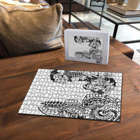 Japanese Irezumi and Hawaiian Polynesian Art Tattoo Puzzle White Color - Polynesian Pride