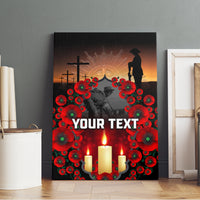 Custom New Zealand and Australia ANZAC Day Canvas Wall Art Gallipoli and Canlelight Lest We Forget LT03 - Polynesian Pride