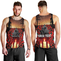 Custom New Zealand and Australia ANZAC Day Men Tank Top Gallipoli and Canlelight Lest We Forget LT03 - Polynesian Pride