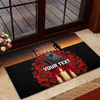Custom New Zealand and Australia ANZAC Day Rubber Doormat Gallipoli and Canlelight Lest We Forget LT03 - Polynesian Pride