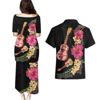 Ukulele mix Polynesian Flower Couples Matching Puletasi and Hawaiian Shirt Hawaiian Tribal Pattern LT03 - Polynesian Pride