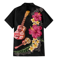 Ukulele mix Polynesian Flower Family Matching Mermaid Dress and Hawaiian Shirt Hawaiian Tribal Pattern