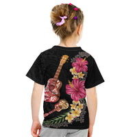 Ukulele mix Polynesian Flower Kid T Shirt Hawaiian Tribal Pattern LT03 - Polynesian Pride