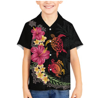 Hawaiian Flower and Tribal Turtle Family Matching Mermaid Dress and Hawaiian Shirt Colorful Style