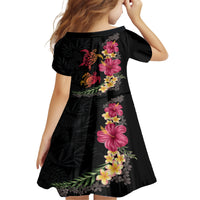 Hawaiian Flower and Tribal Turtle Family Matching Off Shoulder Short Dress and Hawaiian Shirt Colorful Style LT03 - Polynesian Pride