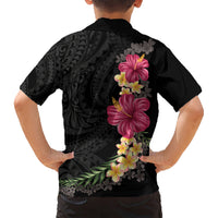 Hawaiian Plumeria and Hibiscus Kid Hawaiian Shirt Colorful Style