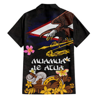 American Samoa Fue and Kava Bowl Hawaiian Shirt Plumeria and Polynesian Pattern LT03 - Polynesian Pride