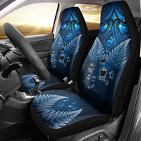 New Zealand Matariki Car Seat Cover Maori Pattern and Kiwi Bird Haka Dance Sky Night
