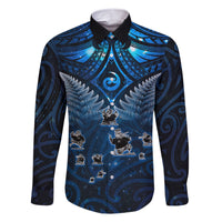 New Zealand Matariki Family Matching Short Sleeve Bodycon Dress and Hawaiian Shirt Maori Pattern and Kiwi Bird Haka Dance Sky Night