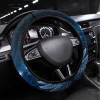 New Zealand Matariki Steering Wheel Cover Maori Pattern and Kiwi Bird Haka Dance Sky Night