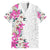 Hawaii Tropical Leaves and Flowers Hawaiian Shirt Tribal Polynesian Pattern White Style