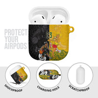 Aotearoa New Zealand And Australia Basketball Custom AirPods Case Maori Tribal Tattoo And Aboriginal Dot Art Heritage