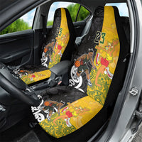 Aotearoa New Zealand And Australia Basketball Custom Car Seat Cover Maori Tribal Tattoo And Aboriginal Dot Art Heritage