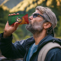 Papua New Guinea East Sepik Province 4 in 1 Can Cooler Tumbler Tribal Crocodile Birds of Paradise Melanesian Tattoo