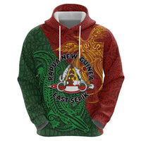 Papua New Guinea East Sepik Province Hoodie Tribal Crocodile Birds of Paradise Melanesian Tattoo