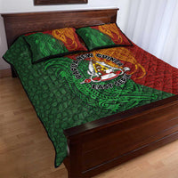 Papua New Guinea East Sepik Province Quilt Bed Set Tribal Crocodile Birds of Paradise Melanesian Tattoo