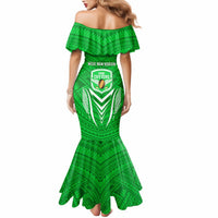 Kimbe Cutters Rugby Mermaid Dress Papua New Guinea Polynesian Tattoo Green Version LT03 - Polynesian Pride