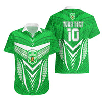 Custom Kimbe Cutters Rugby Hawaiian Shirt Papua New Guinea Polynesian Tattoo Green Version LT03 - Polynesian Pride